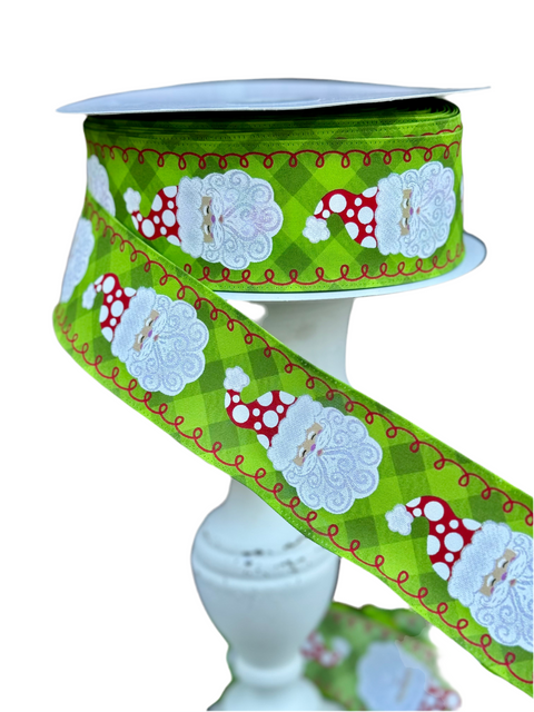 Jolly St. Nick Wired Ribbon - 2.5 x 50yds