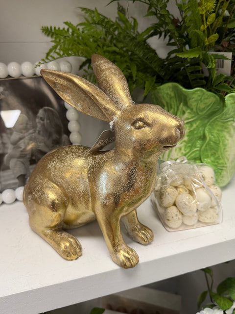 9" Rabbit - Gold - Kneeling