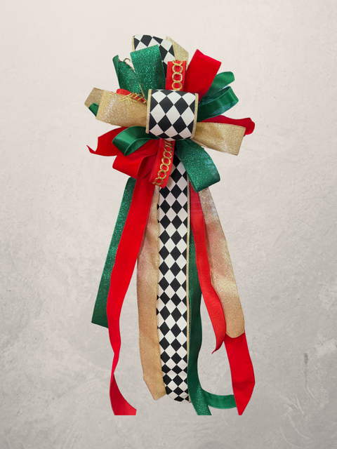 Tree Topper Elegant Checkered