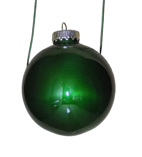 100mm Laser VP Wire-Crossed Ball Ornament - Dark Hunter Green