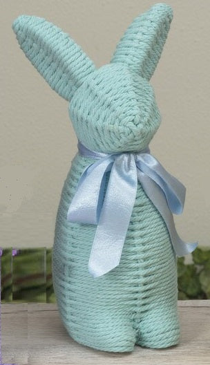 11.81" Woven Easter Bunny - Teal