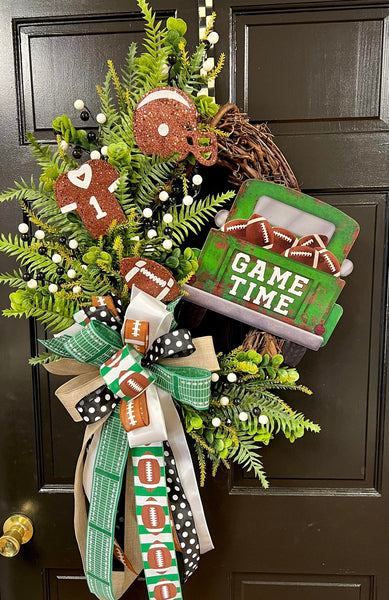 School/Team Spirit Football Wreath Round – AshleyNichole Designs