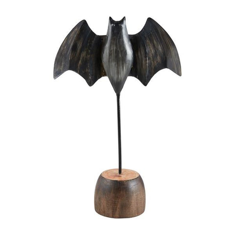 14.25" x 10" Halloween Bat Sitter - Black