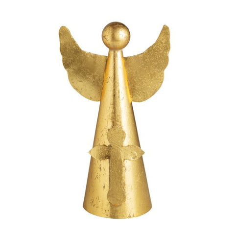 12" x 7" Angel Cross Sitter - Gold