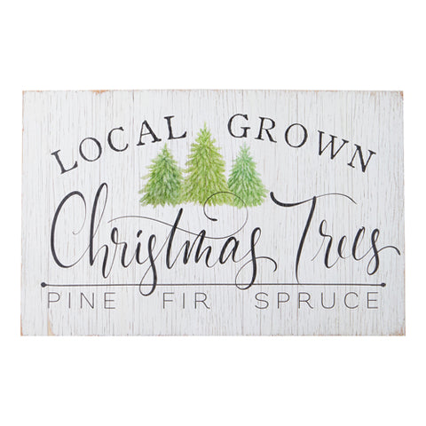 29" Local Grown Christmas Trees Wood Wall Art