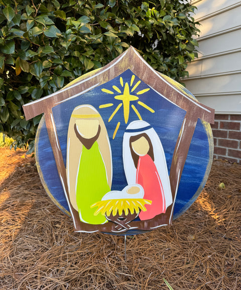 Nativity Scene - Christmas Corrugated Coroplast Yard Stake