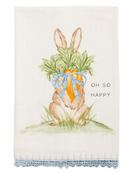 Oh So Happy Bunny Printed Hand Towel