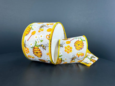 Working Bees w/ Floral Wired Ribbon - 2.5" x 10yds