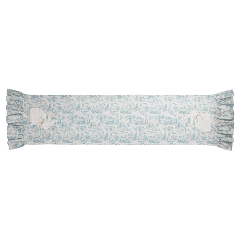 72" Easter Bunny Table Runner - Blue/White