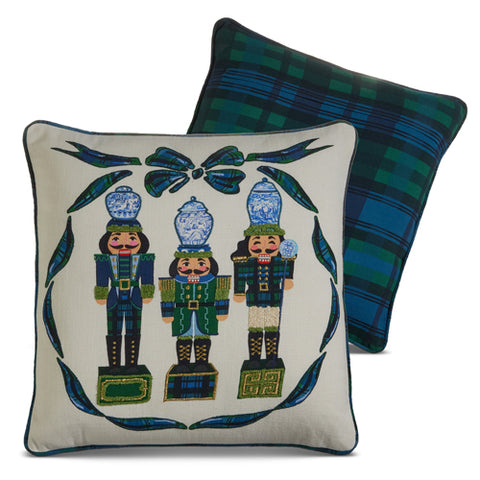 18" Black Watch Nutcracker Throw Pillow