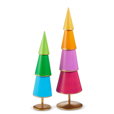 19" Color Block Trees - Multi - Choose from 2 sizes