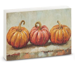 10" Pumpkin Stack Row Block