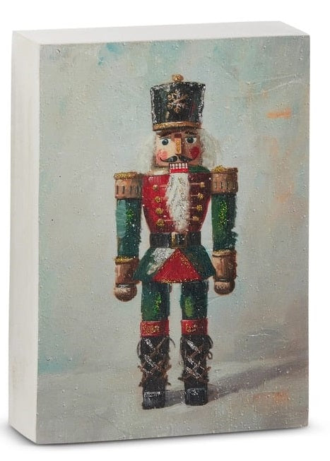 8" Timeless Nutcracker Block - Red/Green