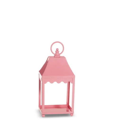 13.5" Scalloped Lantern - Pale Pink