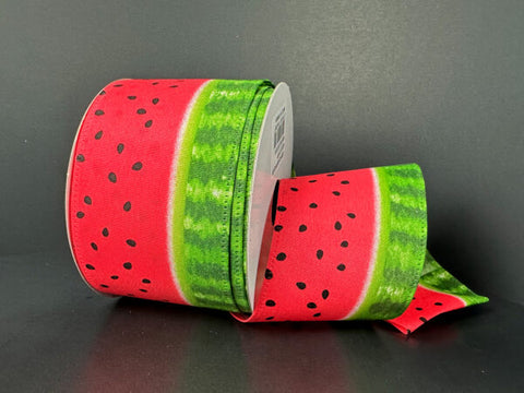Pink Watermelon Wired Ribbon - 2.5" x 10yds