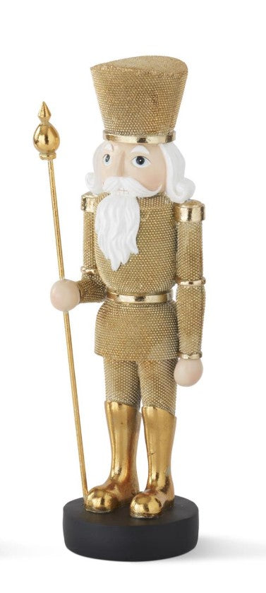12.5" Resin Faux Beaded Right Handed Soldier - Gold