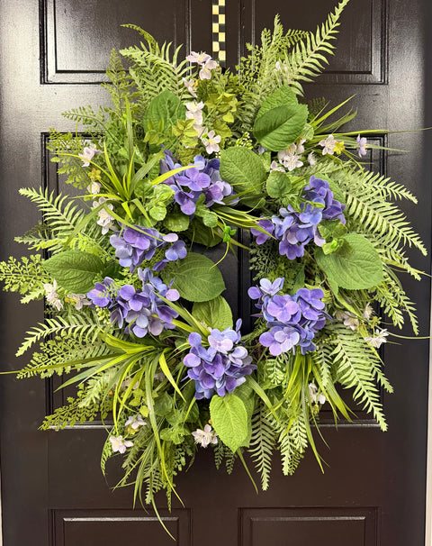 *READY to SHIP* - Hydrangea Fern Garden Wreath