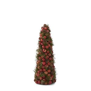 16" Orange Pods, Pine & Pinecone Cone Tree
