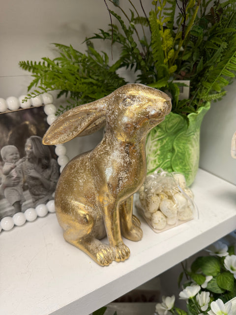9" Rabbit - Gold - Sitting