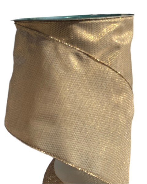 Gold Weave Wired Ribbon - 5” x 25yds