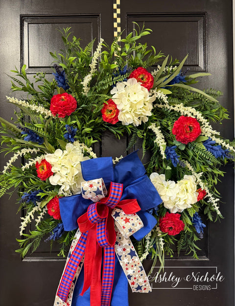 *READY to SHIP* - America the Land We Love Patriotic Wreath