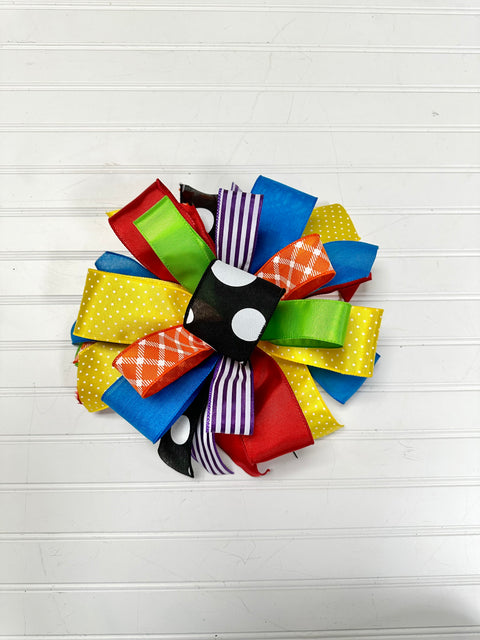 Summer Bow With Reds - Large Puff