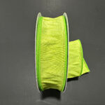 Lime Dupioni Wired Ribbon - 1.5" x 25yds