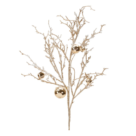 25" Gold Plastic Sleigh Bell Branch