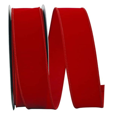 Red Velvet Wired Ribbon - 2.5" x 50yds
