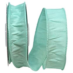 Aqua Dupioni Wired Ribbon - 1.5" x 10yds