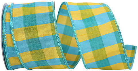 Dupioni Sunshine Plaid Wired Ribbon - 2.5" x 10yds