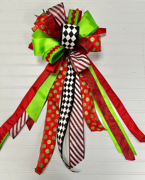 Christmas Bow-Large Streamer