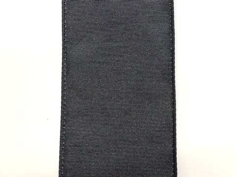 Black Ribbed Satin Wired Ribbon - 2.5" x 10yds