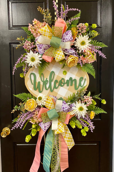 On sale Wreaths monochromatic welcome wreath