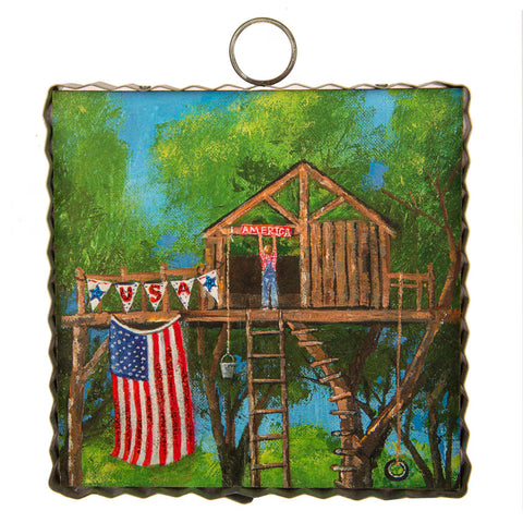 Mini Patriotic Treehouse Print Charm