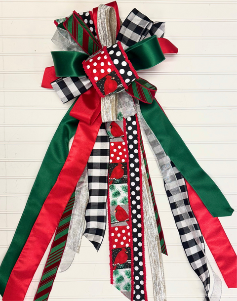 Tree Topper Cardinal Bow