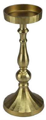 12.25" x 5" Aluminum Candle Holder - Brushed Bronze