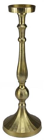 22" x 7" Aluminum Candle Holder - Brushed Bronze
