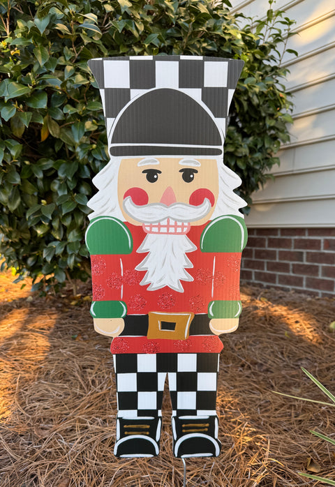 Regal Nutcracker - Christmas Corrugated Coroplast Yard Stake