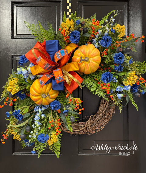 A Navy Dream Fall Wreath