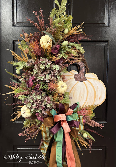 A Touch of Autumn Heirloom Pumpkin Wreath