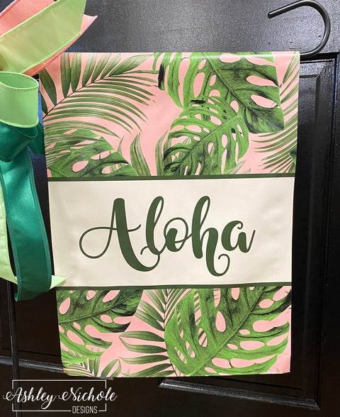 Aloha Palms - Vinyl Garden Flag
