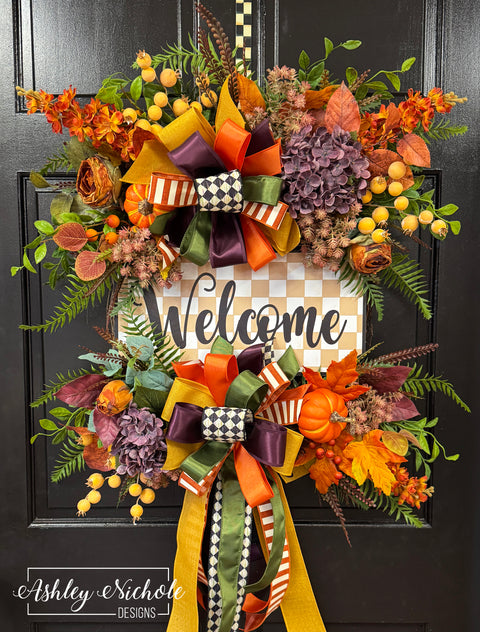 Autumn Harvest Welcome Wreath
