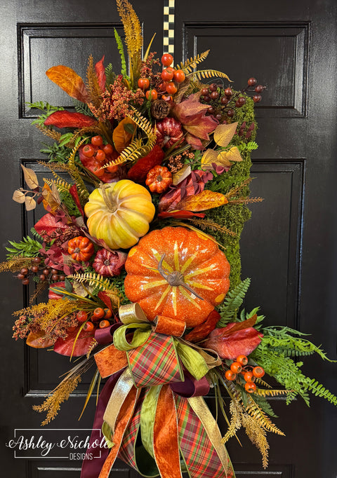 Autumn's Grand Entrance Moss Wreath