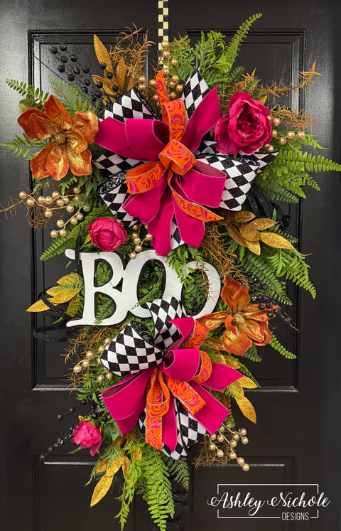 Boo-tifully Bold Teardrop Swag