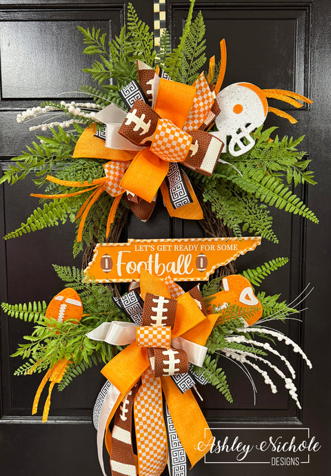 Big Orange Kickoff Wreath - 18" Oval