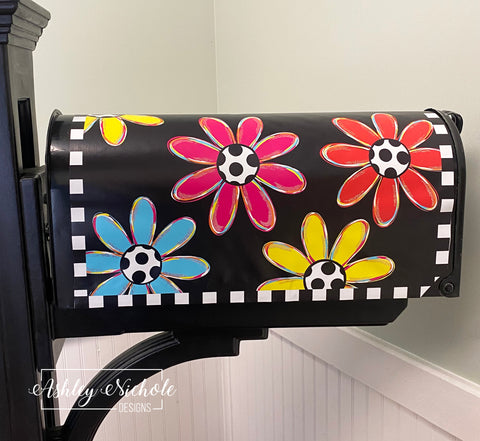 Bright & Cheerful Daisy - Magnetic Vinyl Mailbox Cover