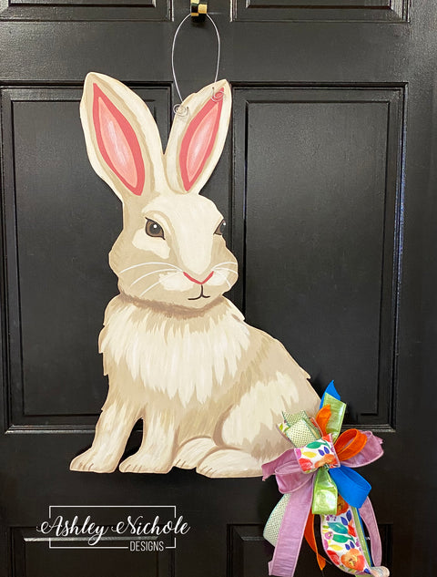 Bunny in the Flower Garden - Door Hanger (UV PRINTED Only)