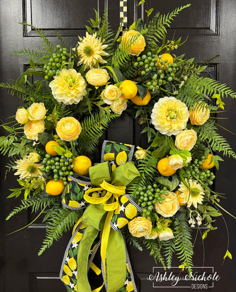 Buttercream and Lemon Zest Wreath