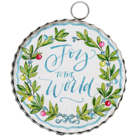 Mini Gallery Round Joy To The World Charm Attachment